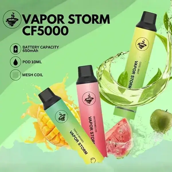 【13款口味】VAPORSTORM一次性CF5000口 拋棄式電子菸 炫彩發光可充電 現貨供應 【13款口味】VAPORSTORM一次性CF5000口 拋棄式電子菸 炫彩發光可充電 現貨供應