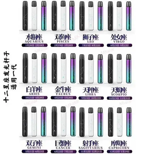 【14款可選】MSO十二星座系列發光主機|適用一代煙彈 正品現貨 【14款可選】MSO十二星座系列發光主機|適用一代煙彈 正品現貨