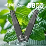 【薄荷口味】CHILL 拋棄式電子菸 8800口_8mL大容量煙油  一次性免充電 台灣現貨