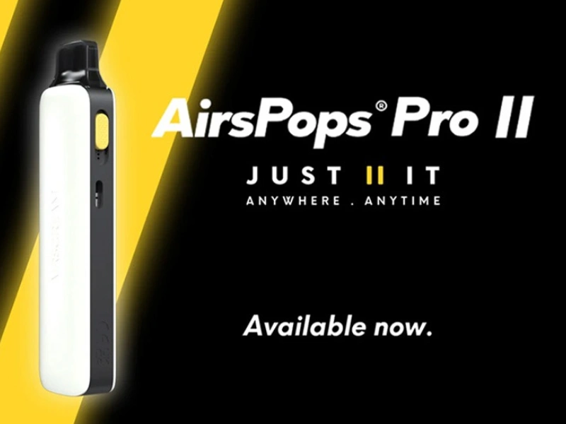 Airscream Airspops Pro II氣泡2代注油主機套裝 白色 0.8Ω空煙彈 1000mAh大容量電池 Type-C充電 升級電池與氣流控制