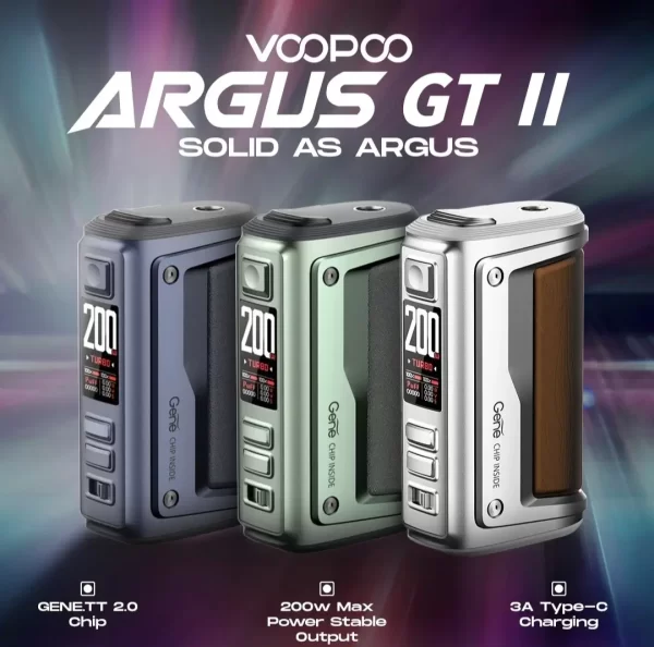 VOOPOO ARGUS GT II 200W 阿格斯二代電子煙主機 VOOPOO ARGUS GT II 200W 阿格斯二代電子煙主機