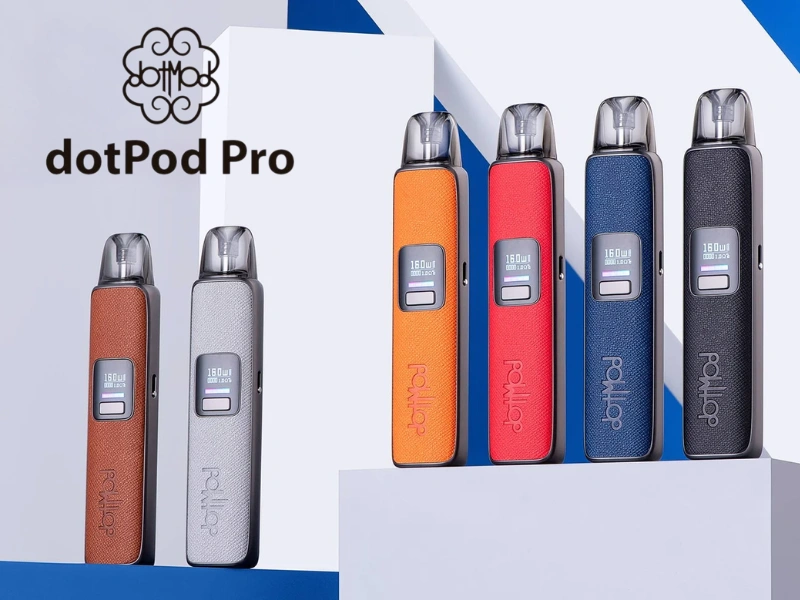 【佩特里DOTMOD DOTPOD PRO 35W電子菸主機套裝】含0.6Ω_0.8Ω空煙彈（台灣現貨）1000mAh大電池 USB-C快充 OLED螢幕 可調瓦數與氣流 皮革質感